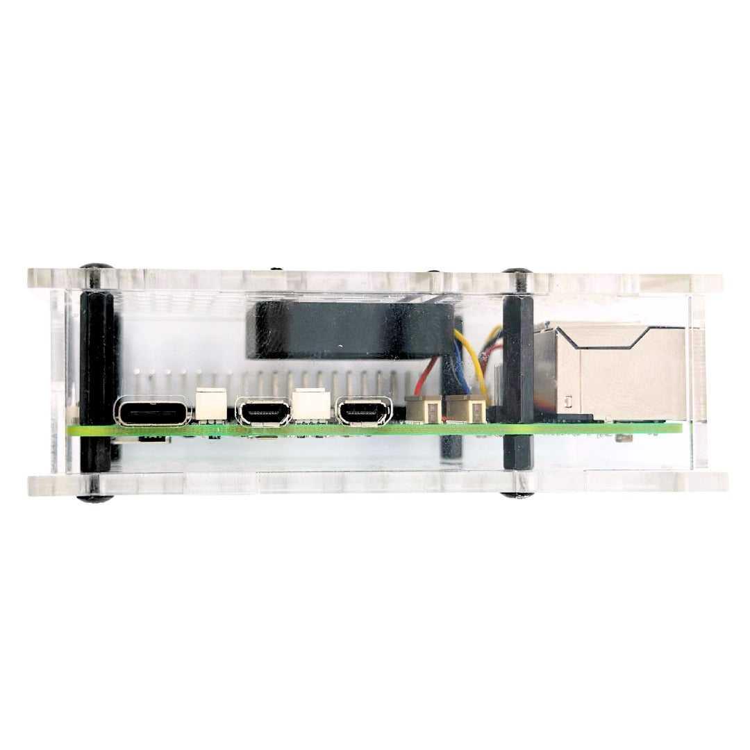 Vilros Raspberry Pi 5 Compatible Clear-Transparent Acrylic Case With PWM fan