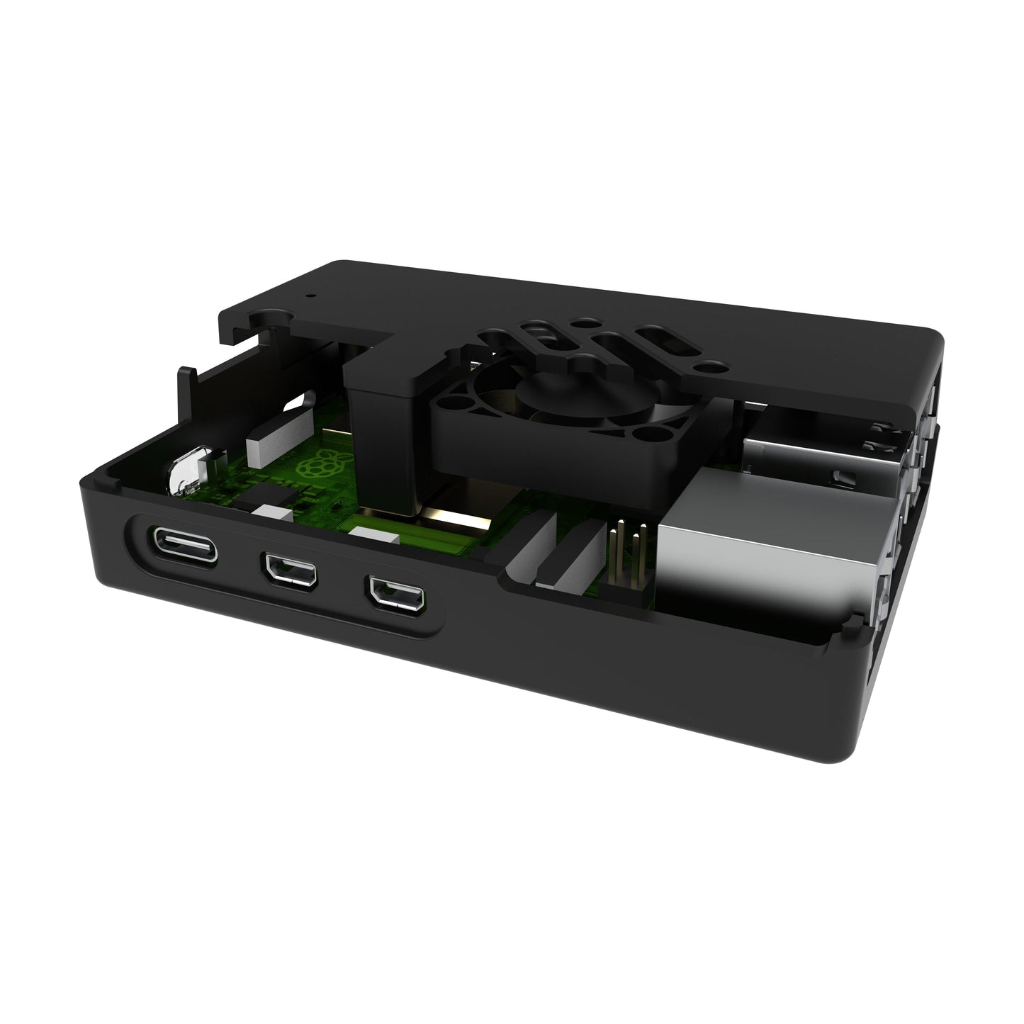 Vilros Raspberry Pi 5 Compatible Aluminum Alloy Case with Passive & Active Cooling