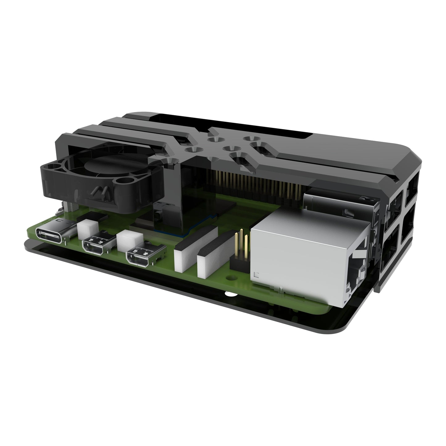 Vilros Duo Deluxe Raspberry Pi 5 Case- The Deluxe Passive and Active Cooling Case for Pi 5