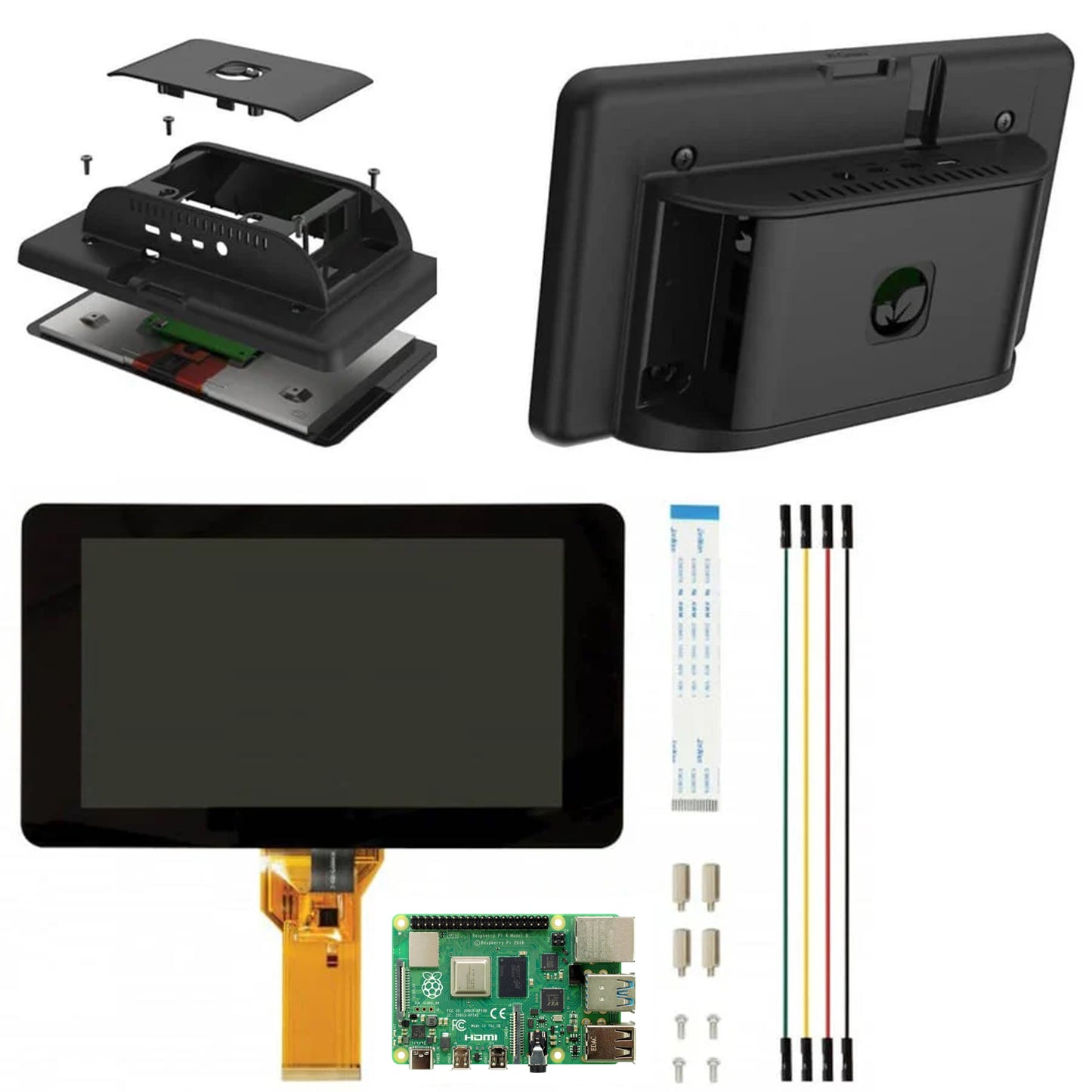 Official Raspberry Pi 7" Touchscreen with Pi 4 Compatible Case