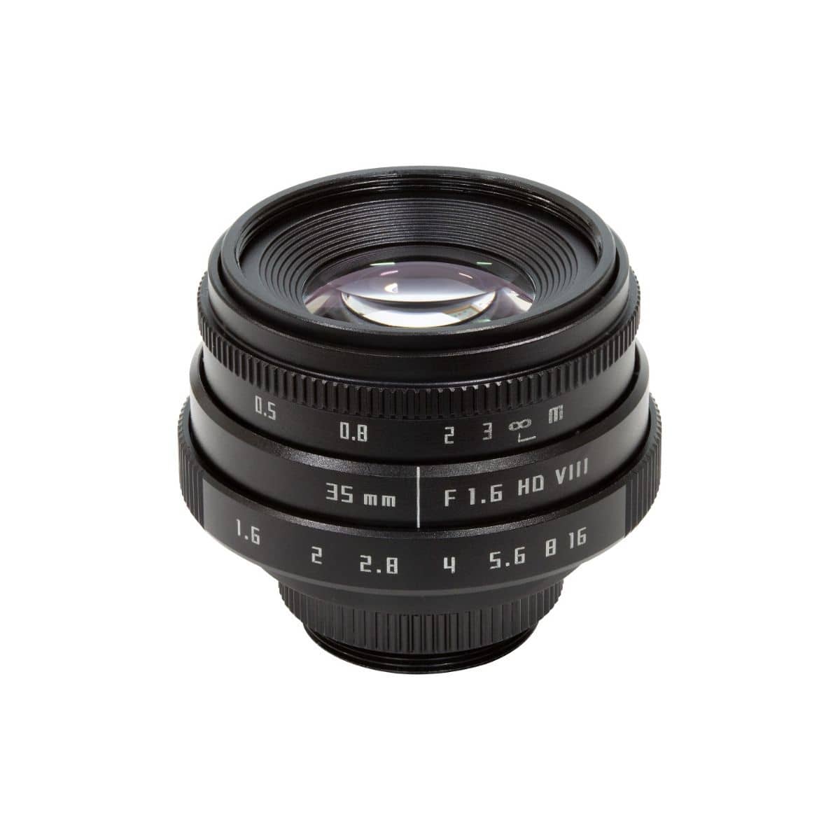 Arducam 35mm F1.6 Mirrorless C-Mount Lens for Raspberry Pi HQ Camera, with C-CS Adapter - Vilros.com