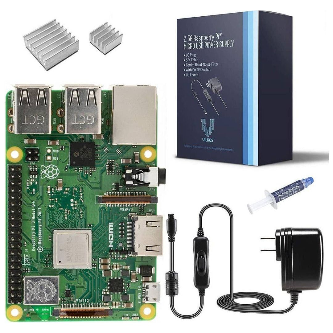 Vilros Raspberry Pi 3 Model B+ (B Plus) with 2.5A Power Supply - Vilros.com
