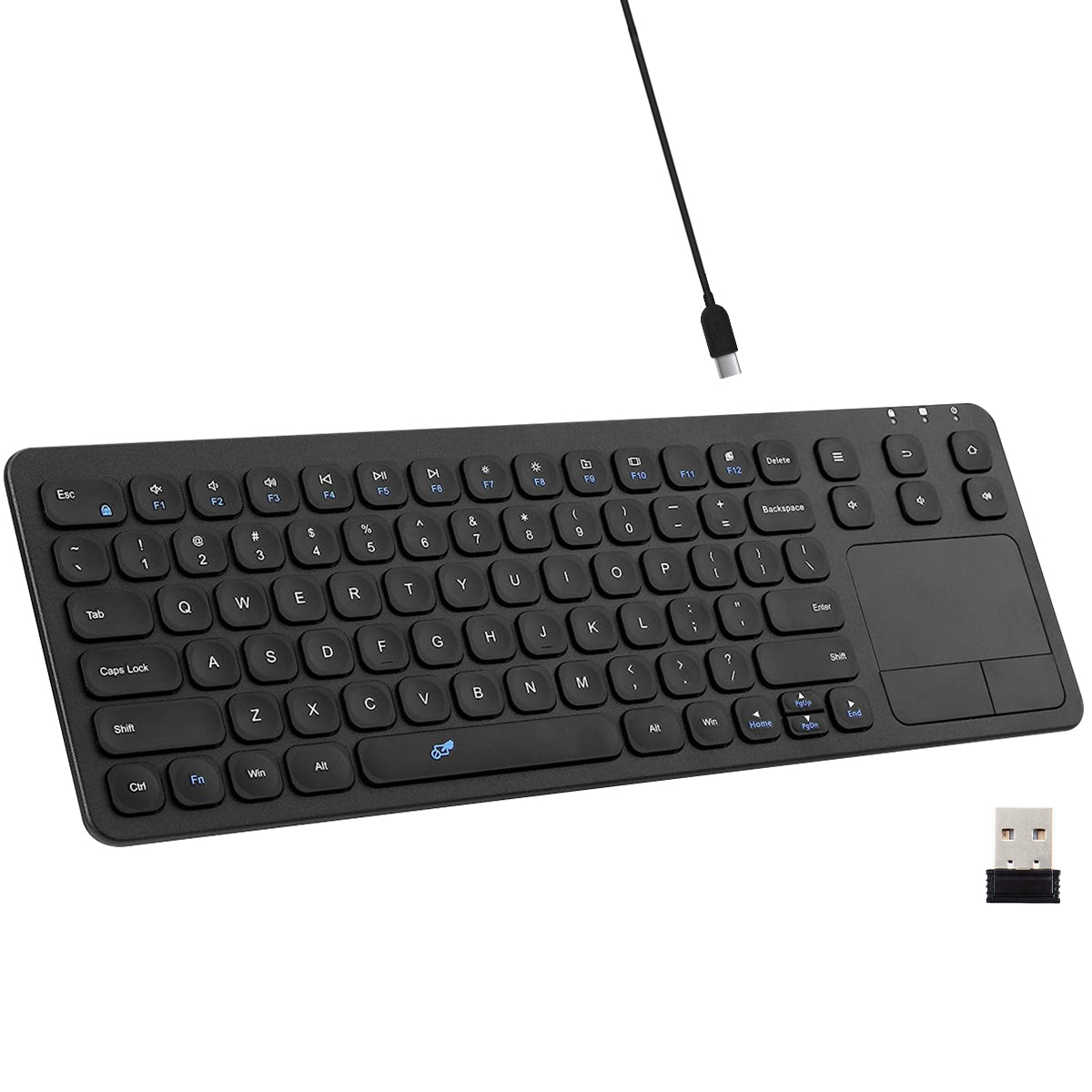 15 Inch USB Wired & 2.4G Wireless Dual-Mode Keyboard with Touchpad