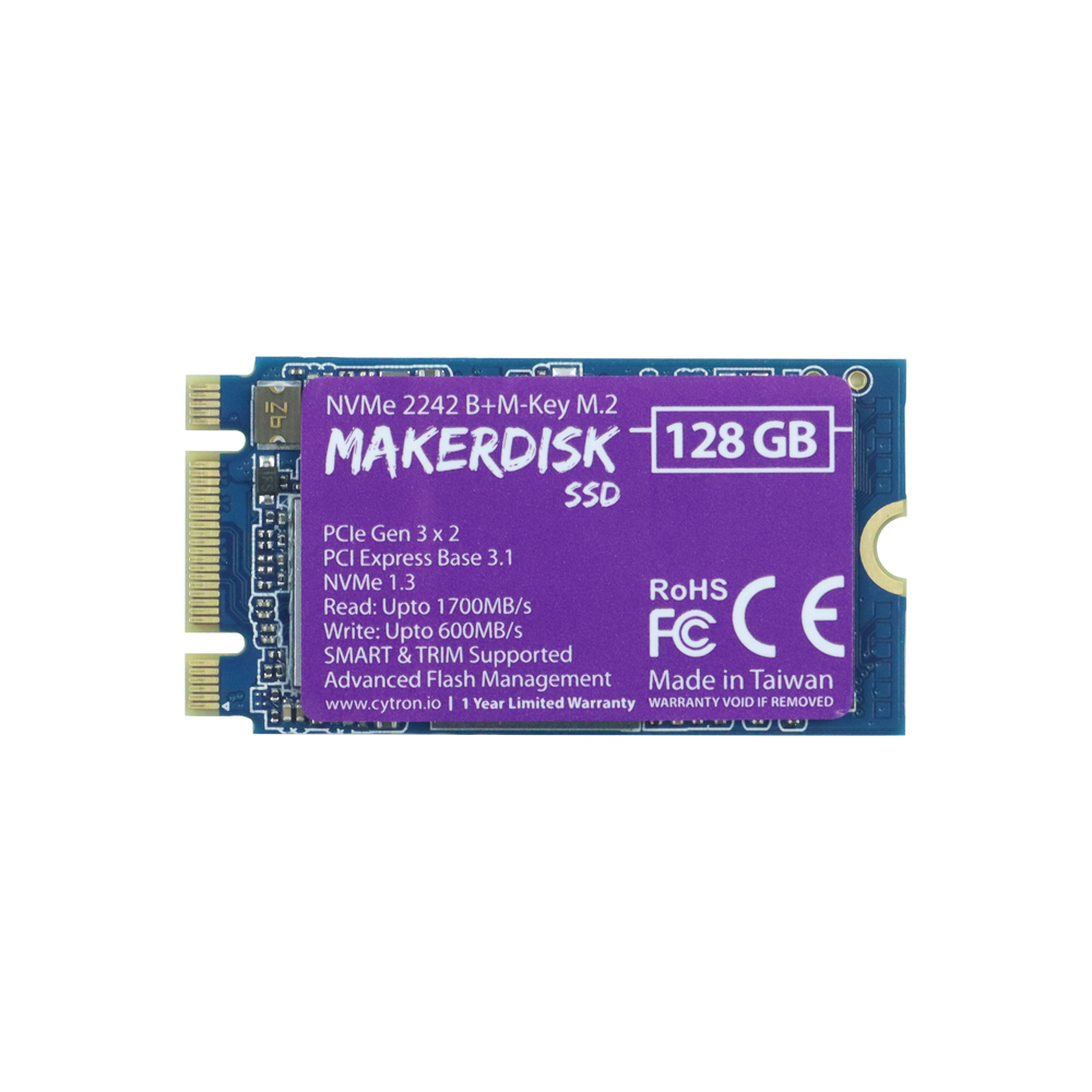 NVMe 2242 M-Key MakerDisk SSD with RPi OS