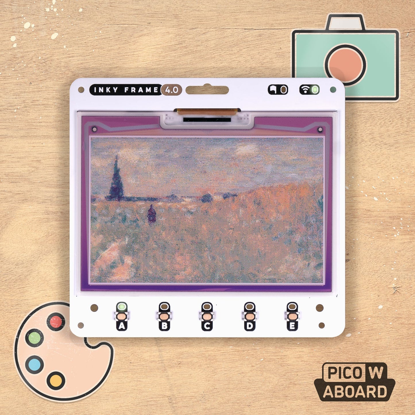 Pimoroni Inky Frame 4.0" (Pico W Aboard) – Inky Frame Only