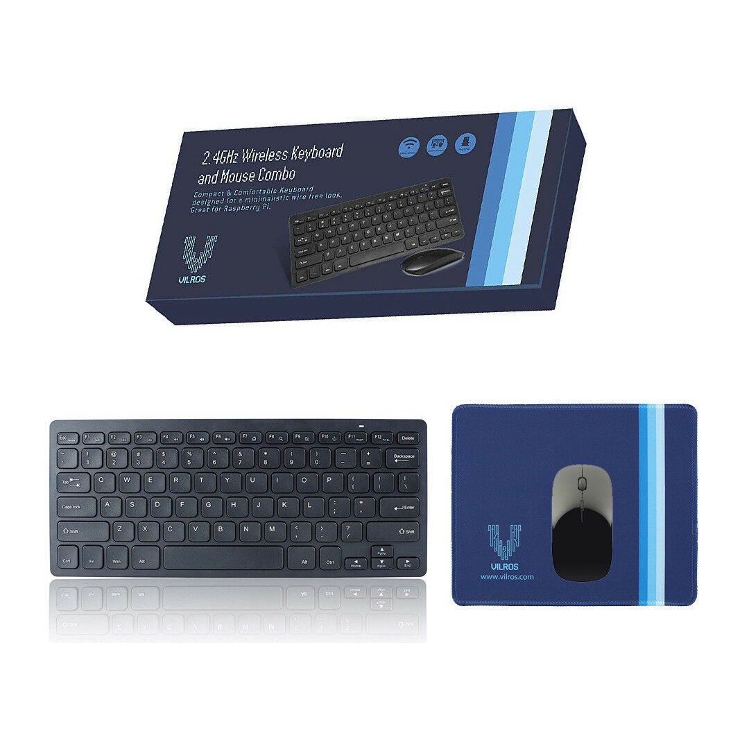 11 Inch Wireless Keyboard And  Mouse and Bonus Mousepad Refurbished