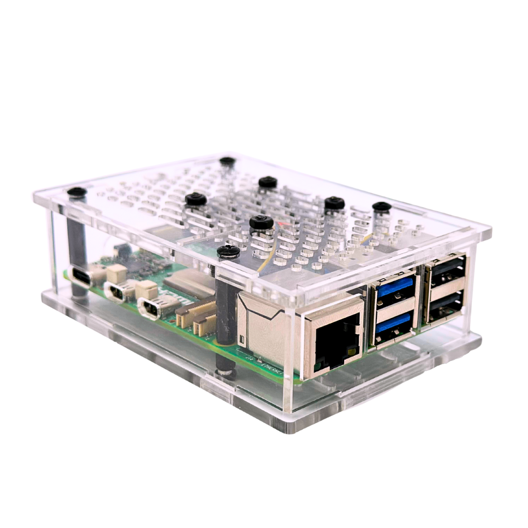 Vilros Raspberry Pi 5 Compatible Clear-Transparent Acrylic Case With PWM fan