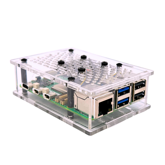 Vilros Raspberry Pi 5 Compatible Clear-Transparent Acrylic Case With PWM fan