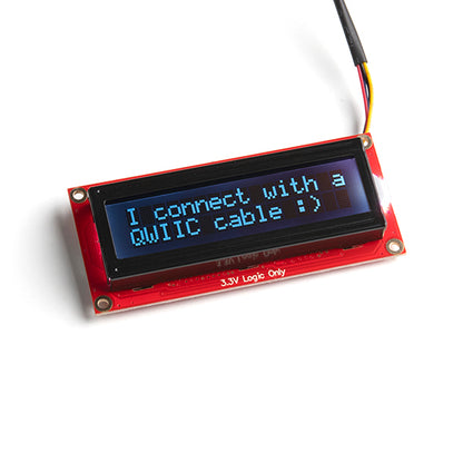 SparkFun 16x2 SerLCD - RGB Text With Presoldered 16 pin Header