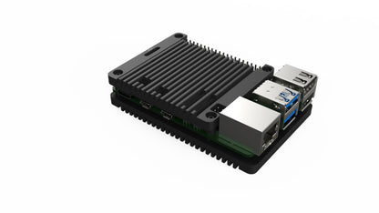 EDATEC Raspberry Pi 5 Passive Cooling Open Aluminum CNC Case