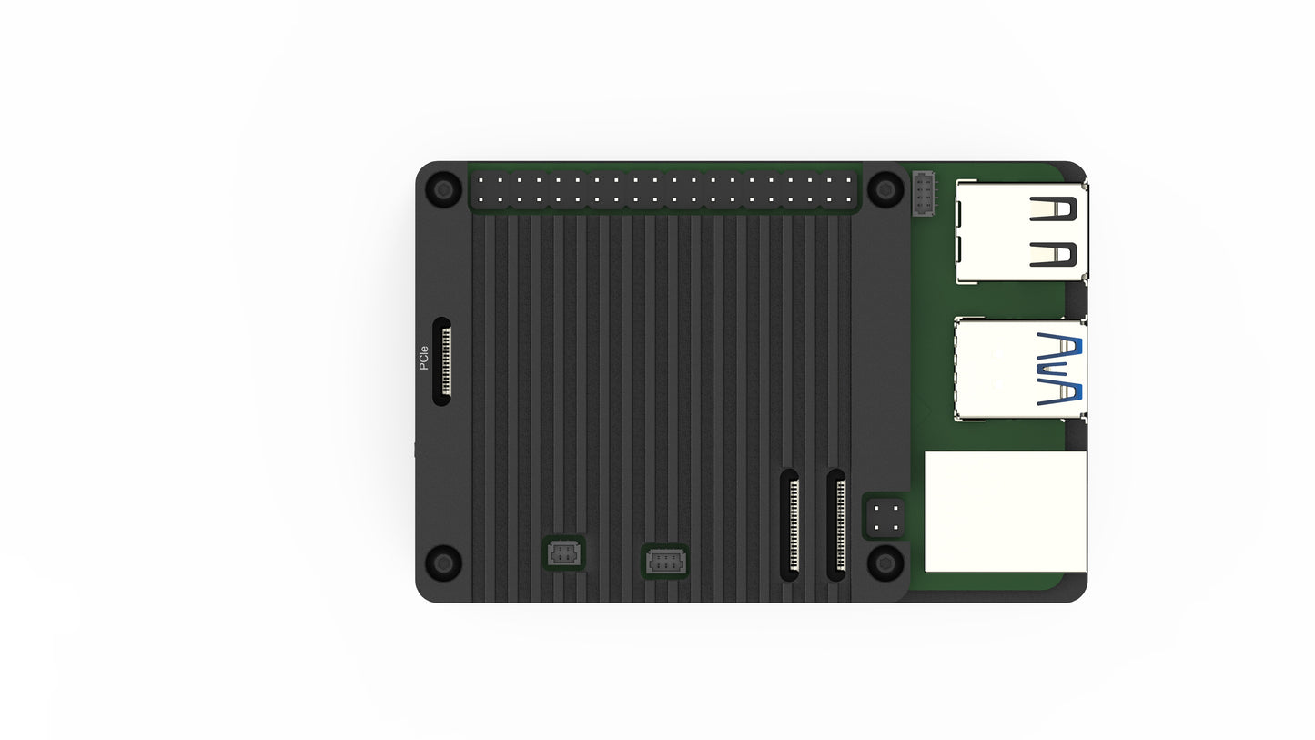 EDATEC Raspberry Pi 5 Passive Cooling Open Aluminum CNC Case