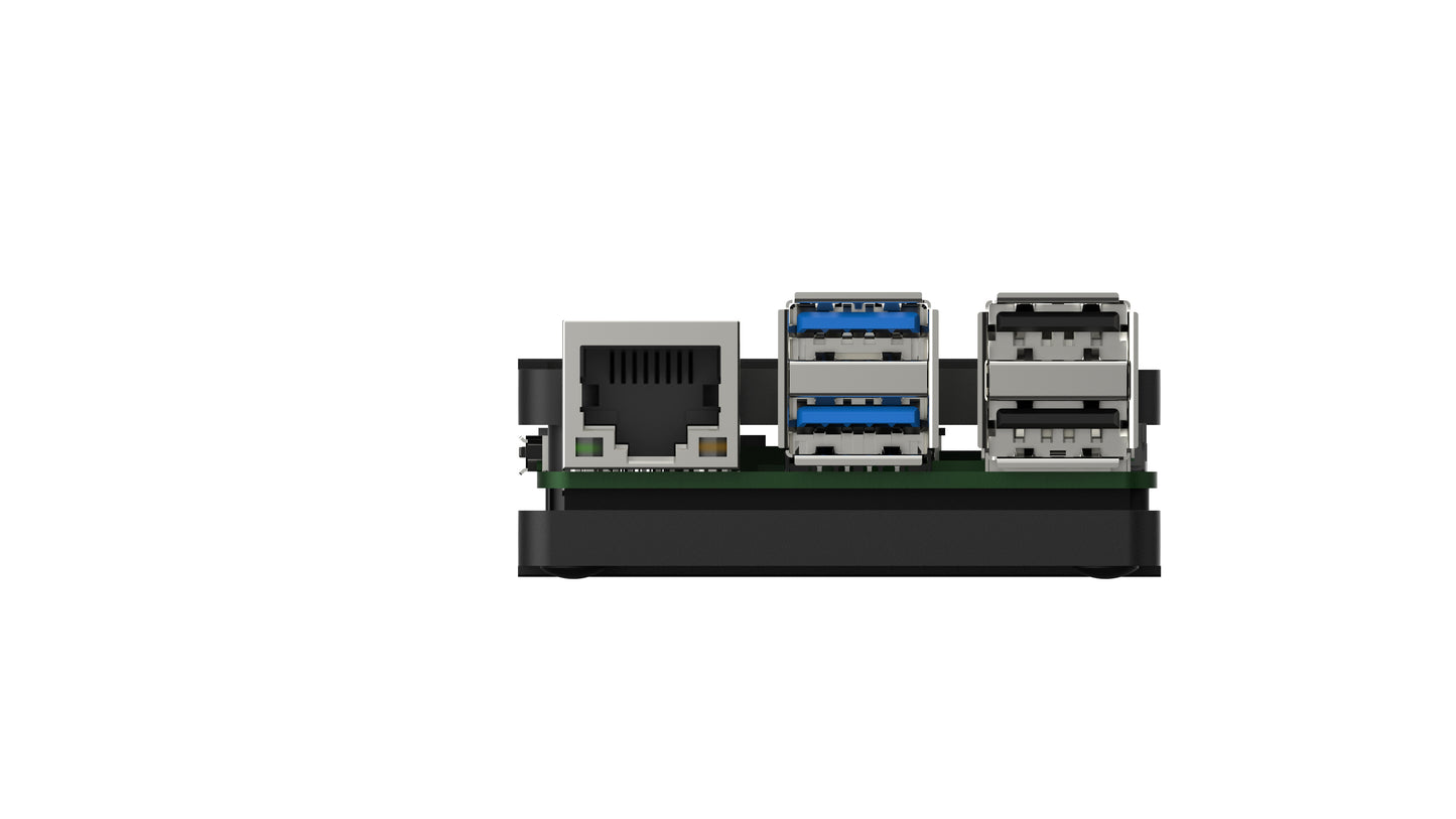 EDATEC Raspberry Pi 5 Passive Cooling Open Aluminum CNC Case