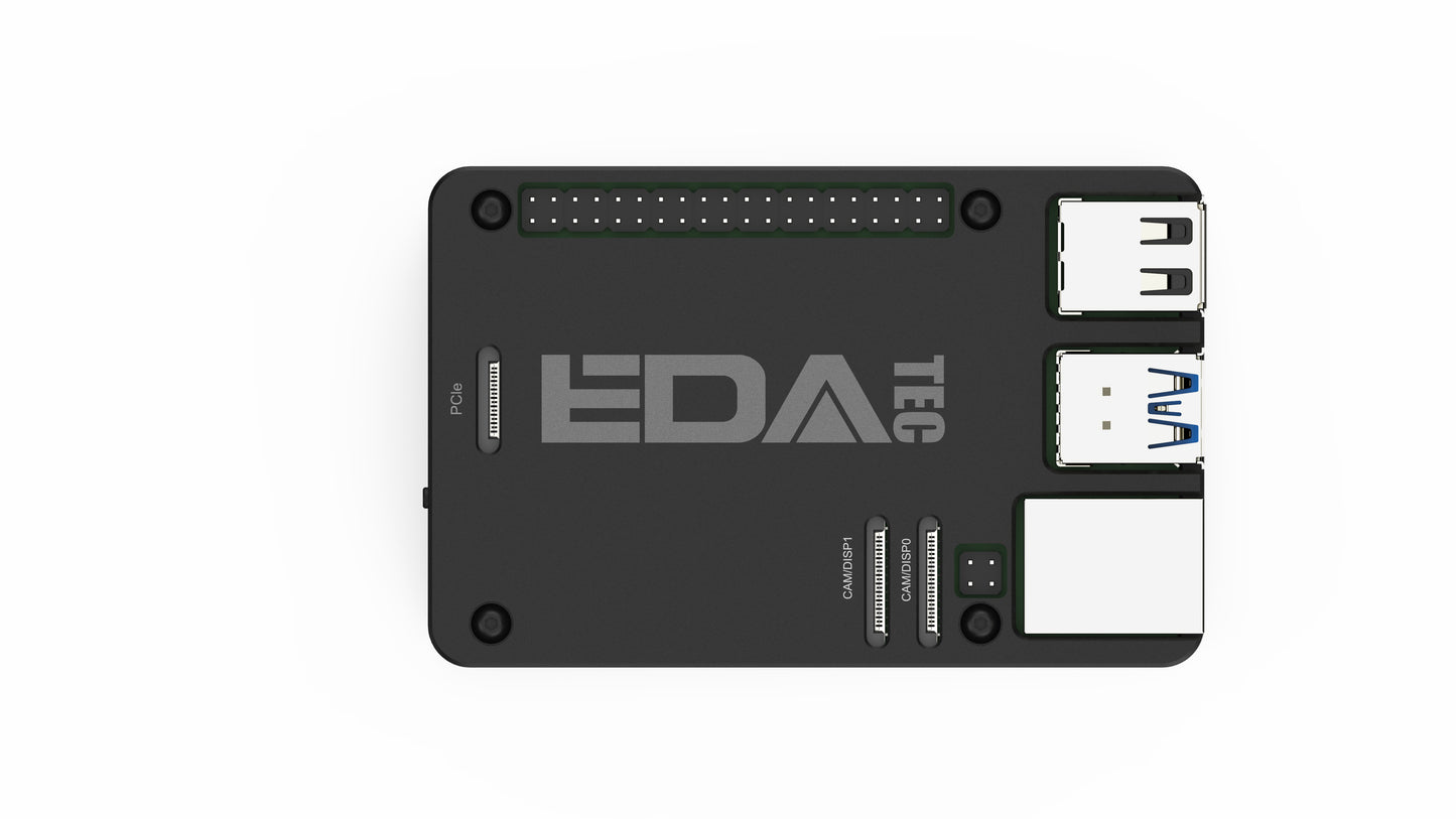 EDATEC Raspberry Pi 5 Passive Cooling Aluminum CNC Box