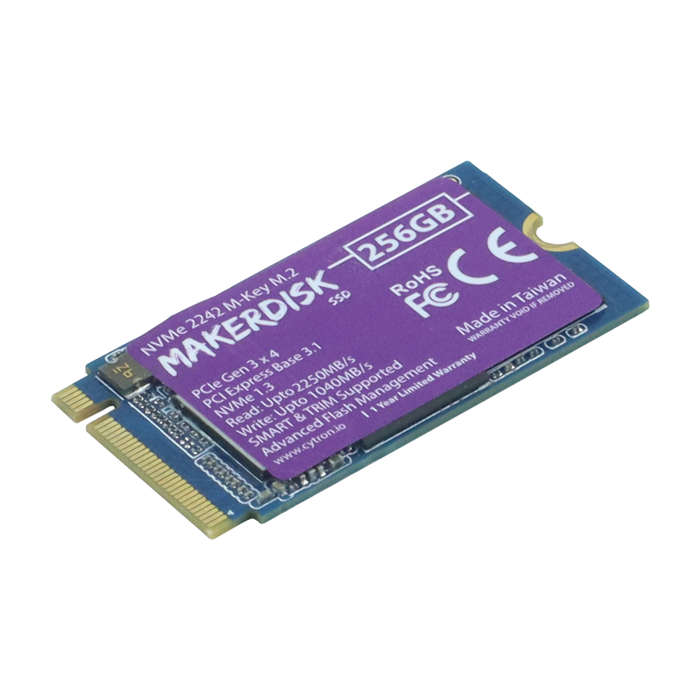 NVMe 2242 M-Key MakerDisk SSD with RPi OS