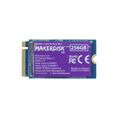 NVMe 2242 M-Key MakerDisk SSD with RPi OS