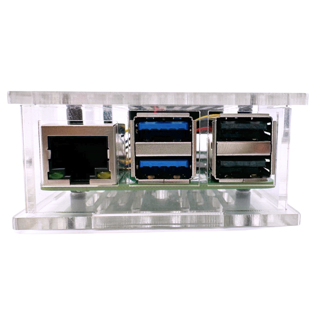 Raspberry Pi 5 Acrylic Clear Case with Cooling Fan + Heatsink