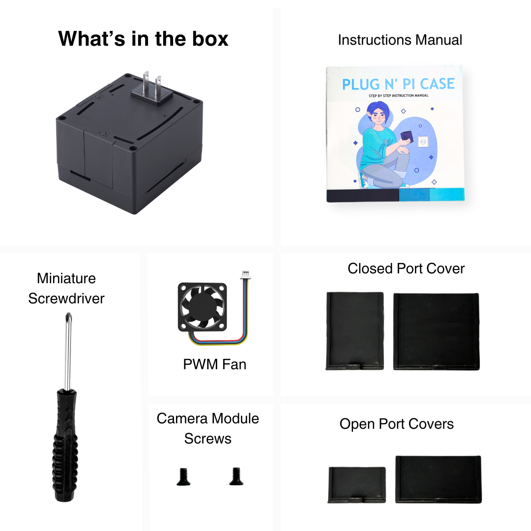 Vilros Plug 'n' Pi for Raspberry Pi 5 - A Raspberry Pi Case and Power Supply All in one Solution -Ideal for Raspberry Pi 5 SSH Usage