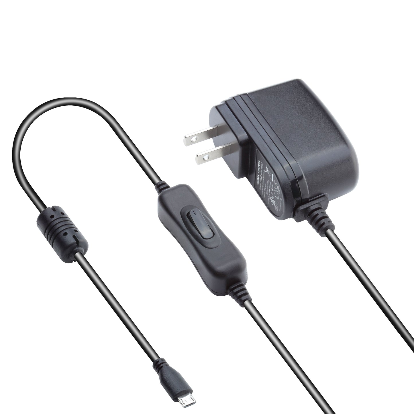 Vilros 2.5A Micro USB Power Supply with On/Off Switch for Raspberry Pi (NOT compatible With Pi 4)