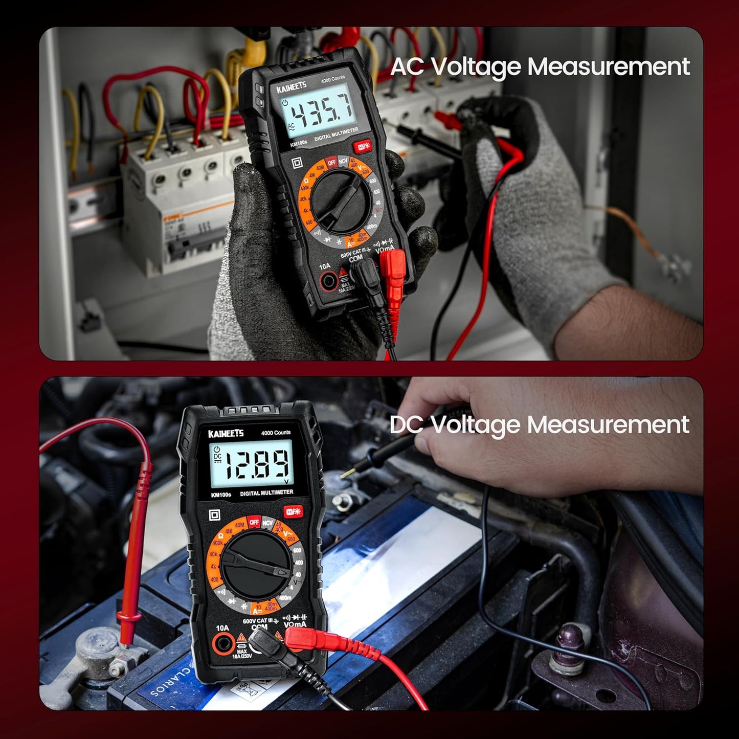 KAIWEETS Digital Multimeter 4000 Counts, Voltage Tester