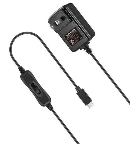 Vilros Raspberry Pi 4/400 Compatible  USB-C Power Supply With Switch [3 Amp]