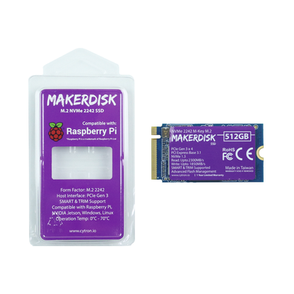 NVMe 2242 M-Key MakerDisk SSD with RPi OS