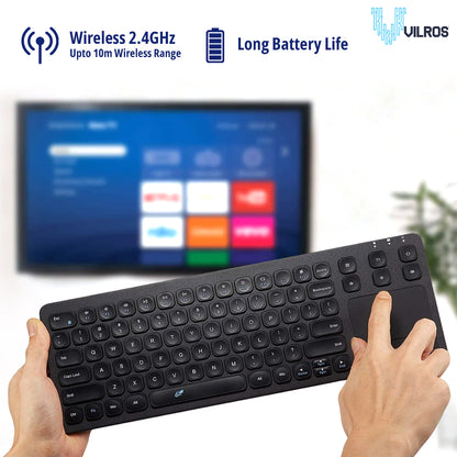 15 Inch USB Wired & 2.4G Wireless Dual-Mode Keyboard with Touchpad