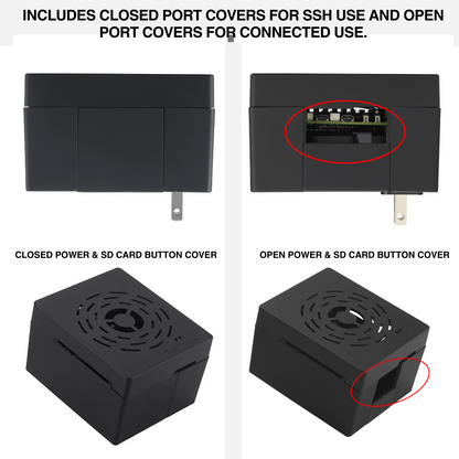 Vilros Plug 'n' Pi for Raspberry Pi 5 - A Raspberry Pi Case and Power Supply All in one Solution -Ideal for Raspberry Pi 5 SSH Usage