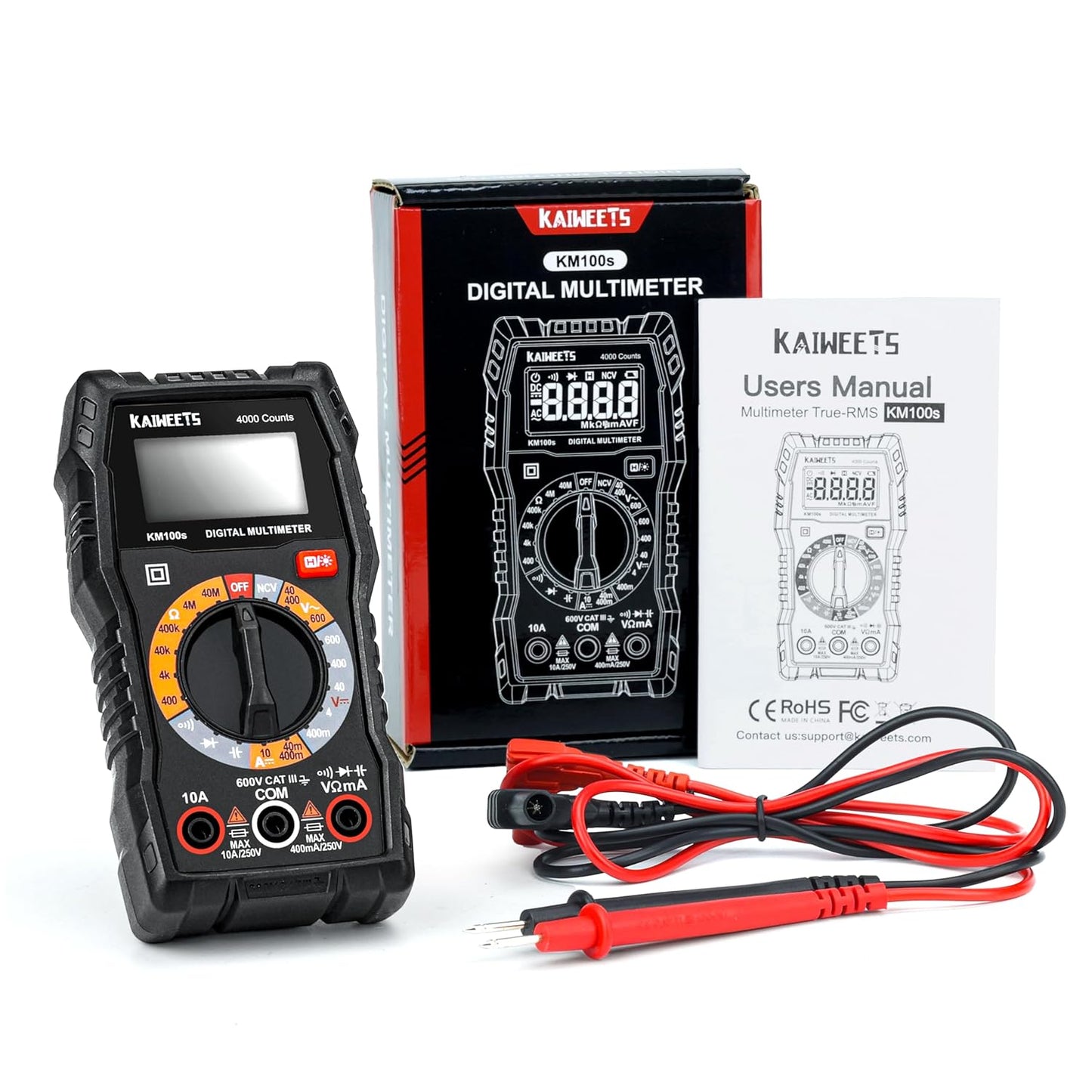 KAIWEETS Digital Multimeter 4000 Counts, Voltage Tester
