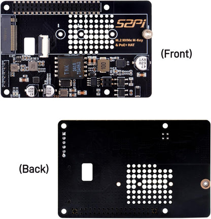 GeeekPi P33 M.2 NVME M-Key PoE+ Hat with Official Pi 5 Active Cooler for Raspberry Pi 5, Support M.2 NVMe SSDs 2230/2242/2260/2280
