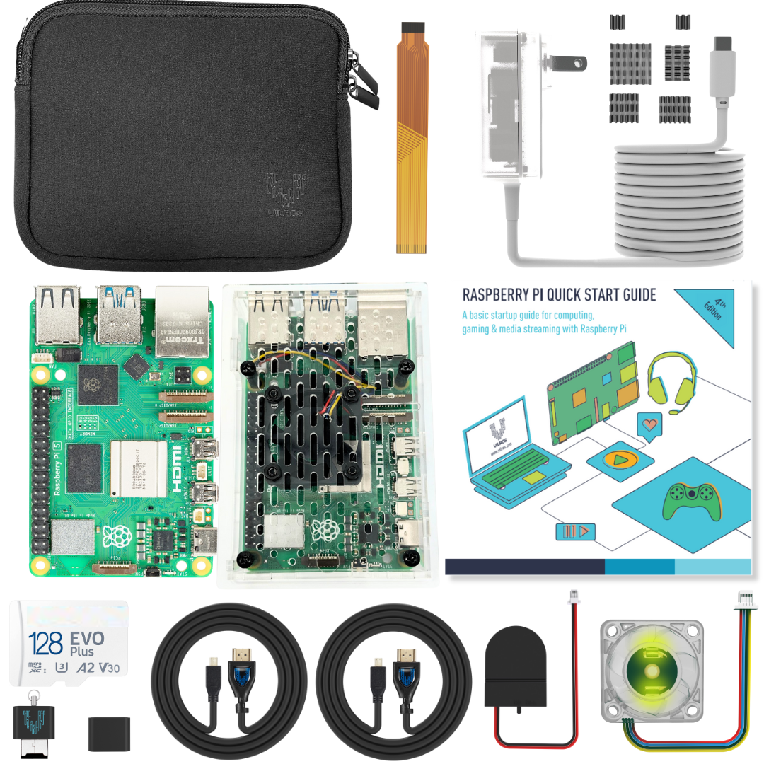 thumbnail image 2 of Vilros Raspberry Pi 4 Complete Starter Kit With 4GB Board, Clear Case, Fan, 64GB SD Card & More 2 of 12