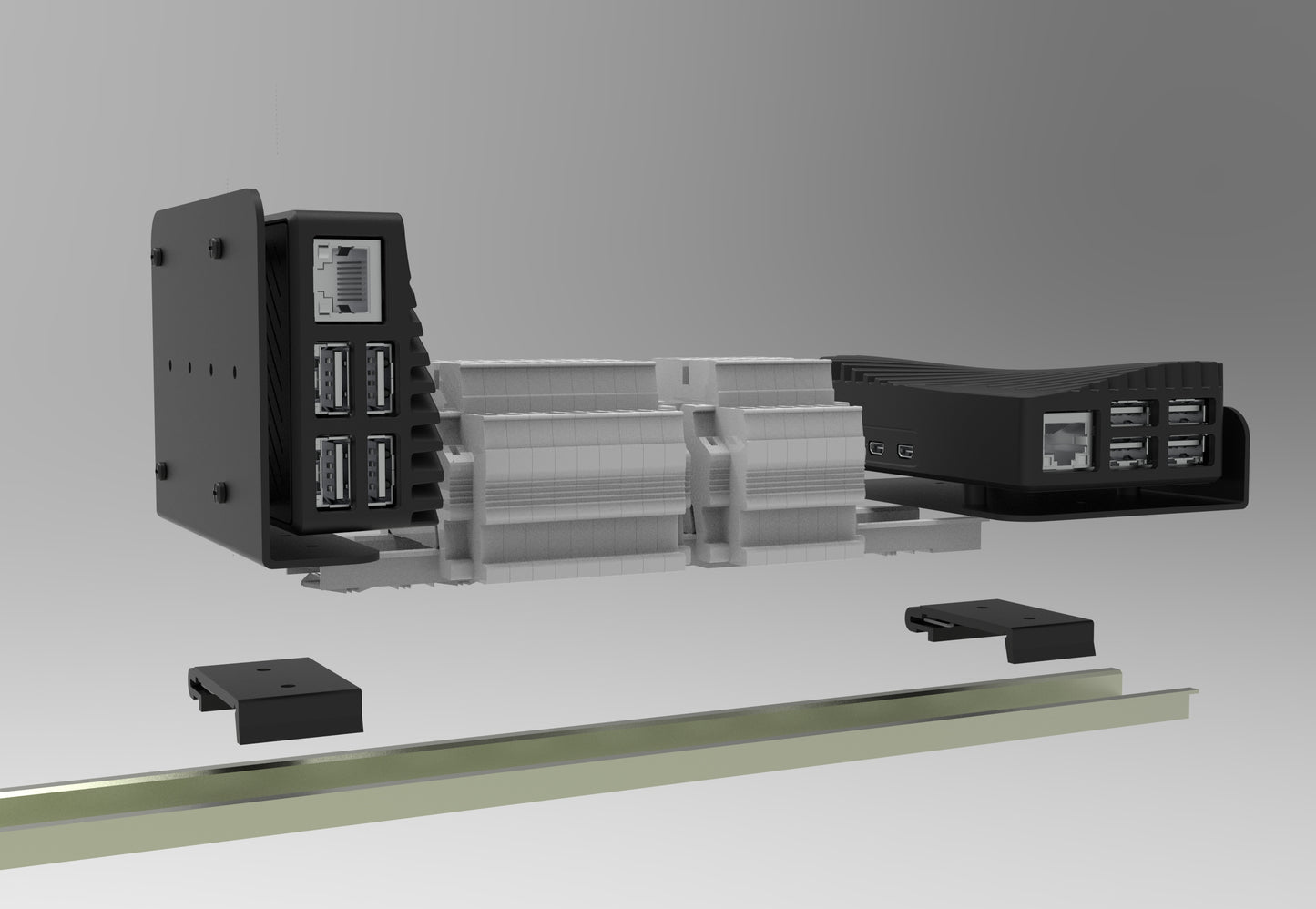 Vilros Pi 5 Case DIN Rail Mount