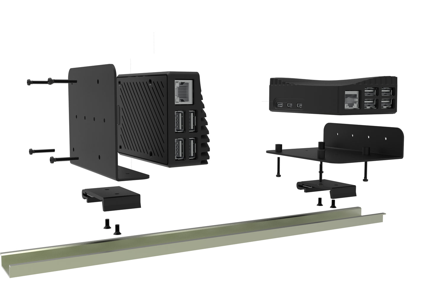 Vilros Pi 5 Case DIN Rail Mount