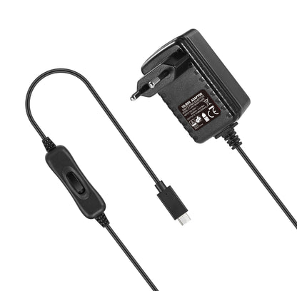 Vilros EU USB-C 5V 3A Power Supply With Switch-Designed for Pi 4