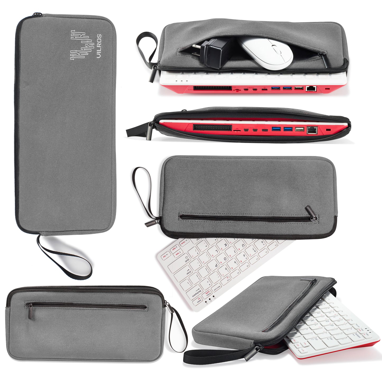Neoprene Case/Sleeve For Raspberry Pi 400/500 With Accessory storage pocket