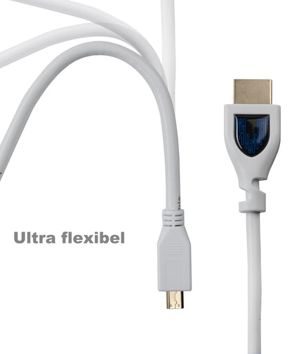 Vilros Micro-HDMI To Standard HDMI Cable - Designed For Raspberry Pi 4/5