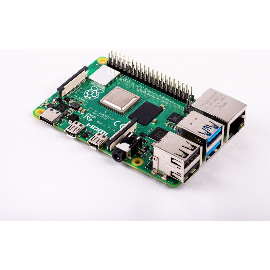Raspberry Pi 4 Model B with HDMI Female to Micro HDMI Male Adapter-USB-USB-C Adapter-Heatsink