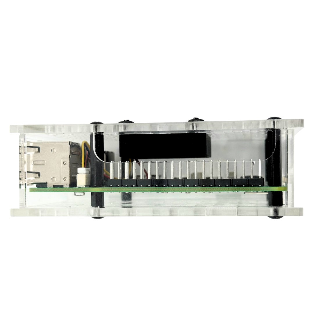 Vilros Raspberry Pi 5 Compatible Clear-Transparent Acrylic Case With PWM fan