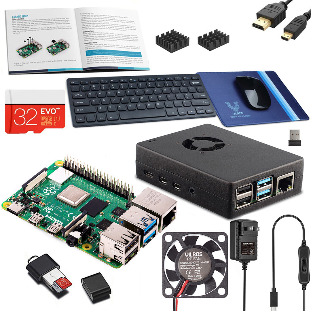 Vilros Raspberry Pi 4 Desktop Kit with Keyboard - Vilros.com