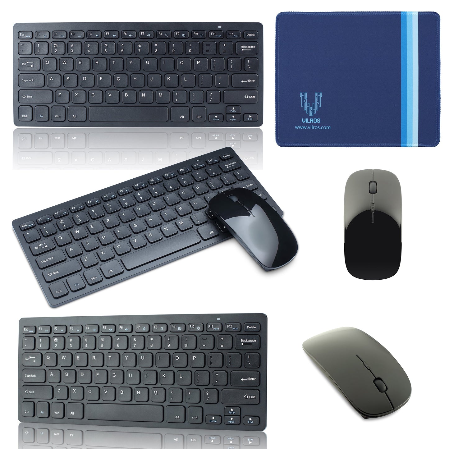 11 Inch Wireless Keyboard And  Mouse and Bonus Mousepad Refurbished