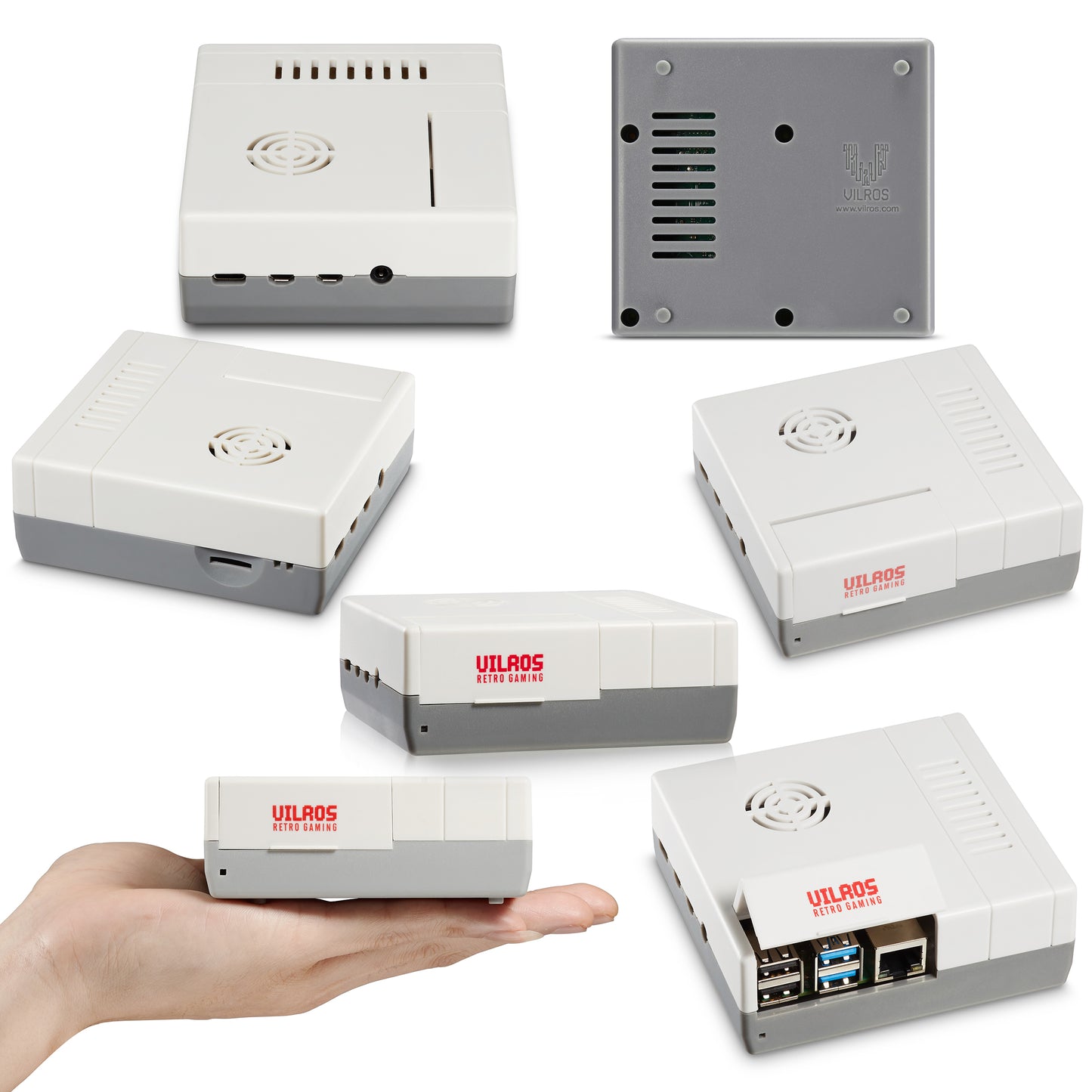 Vilros Raspberry Pi 4 Compatible NES Style Retro Case W/ Fan