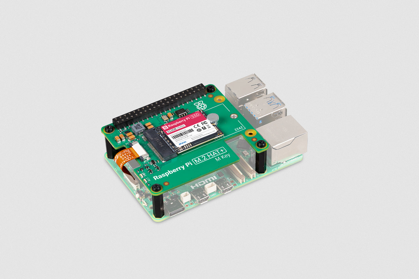 Raspberry Pi M.2 HAT+ (For Raspberry Pi 5)