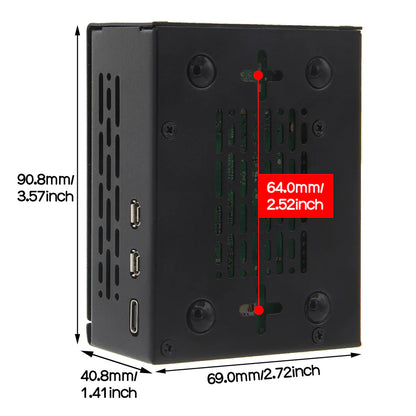 Geekworm P579 Raspberry Pi 5 PCIe Metal Case
