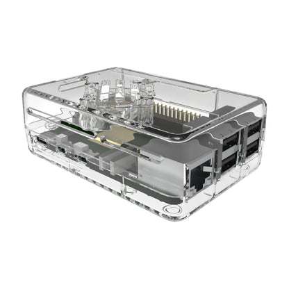Vilros GLOWCOOL Clear Transparent ABS case For Raspberry Pi 5 With LED Fan