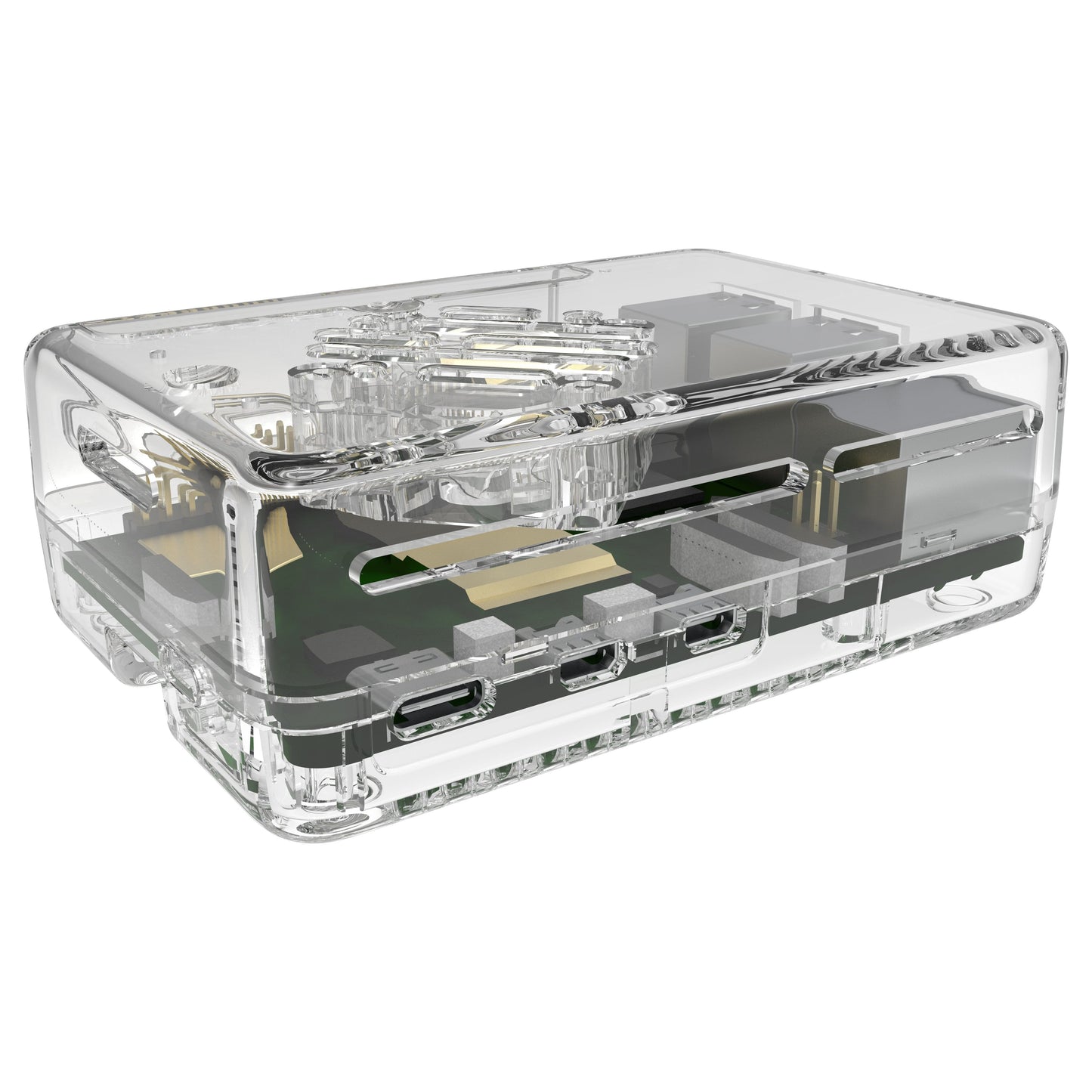 Vilros GLOWCOOL Clear Transparent ABS case For Raspberry Pi 5 With LED Fan
