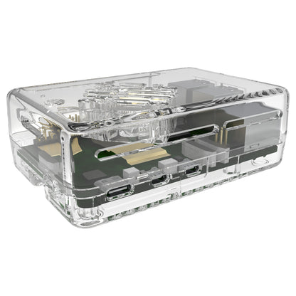 Vilros GLOWCOOL Clear Transparent ABS case For Raspberry Pi 5 With LED Fan