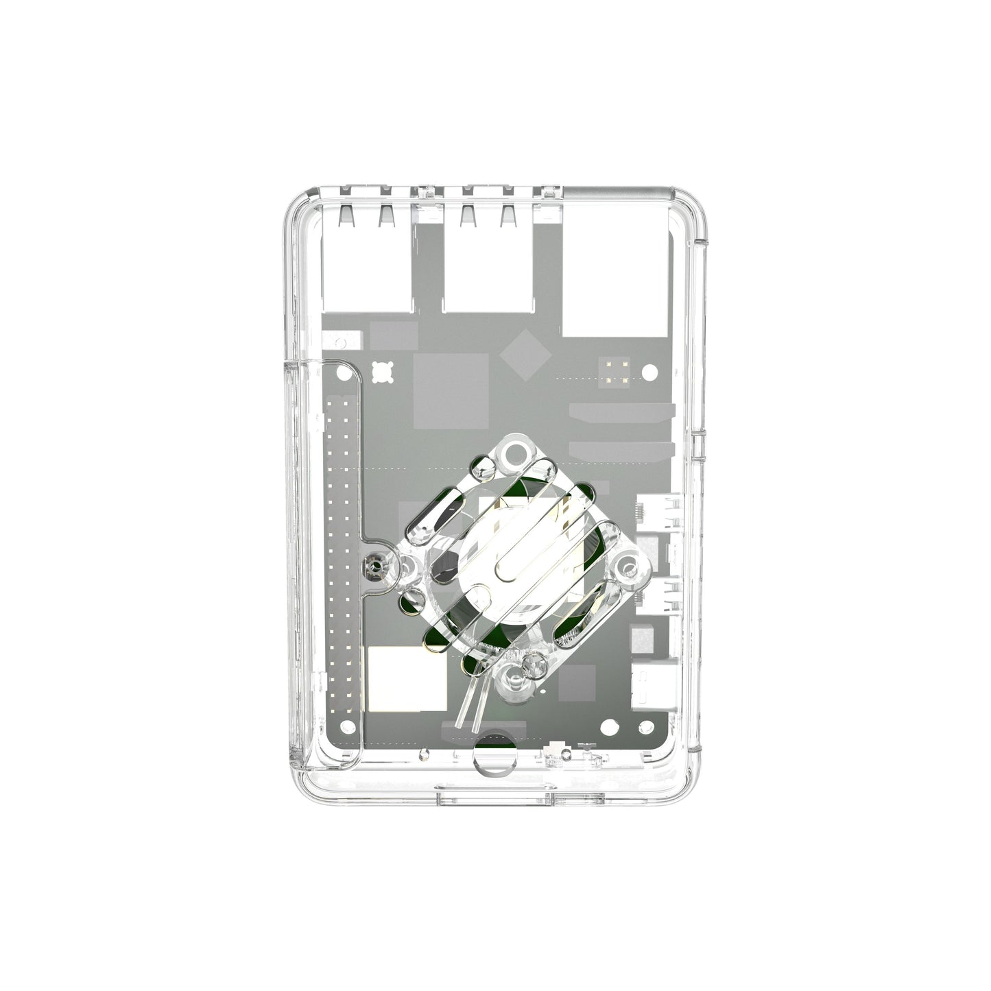 Vilros GLOWCOOL Clear Transparent ABS case For Raspberry Pi 5 With LED Fan