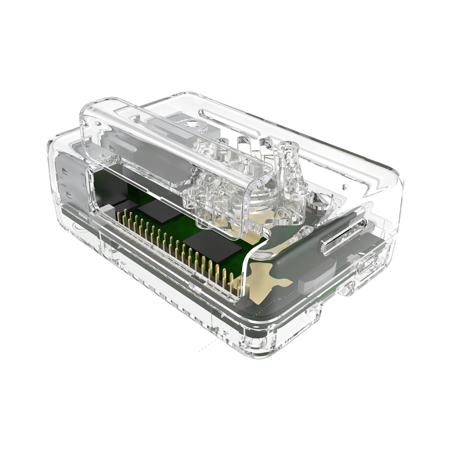 Vilros GLOWCOOL Clear Transparent ABS case For Raspberry Pi 5 With LED Fan