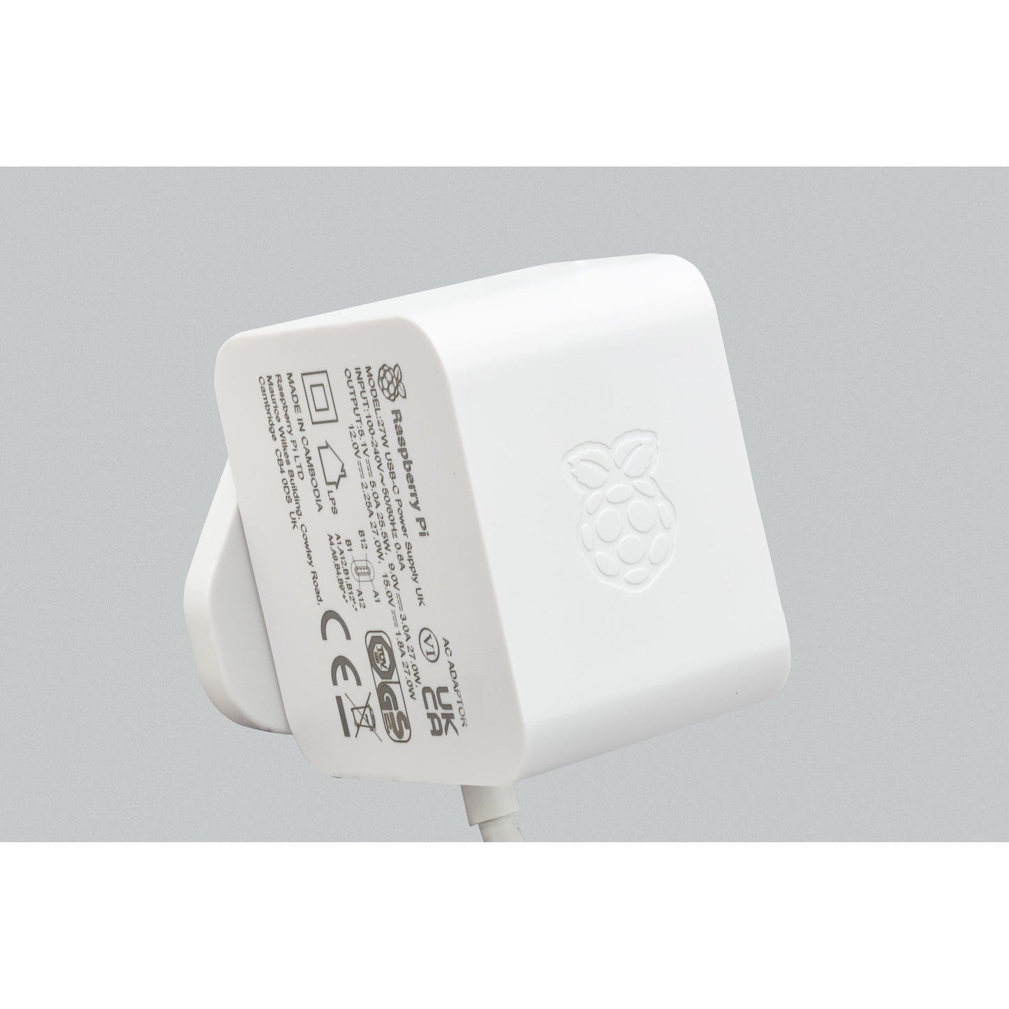 Raspberry Pi 27W USB-C Power Supply For Raspberry Pi 5