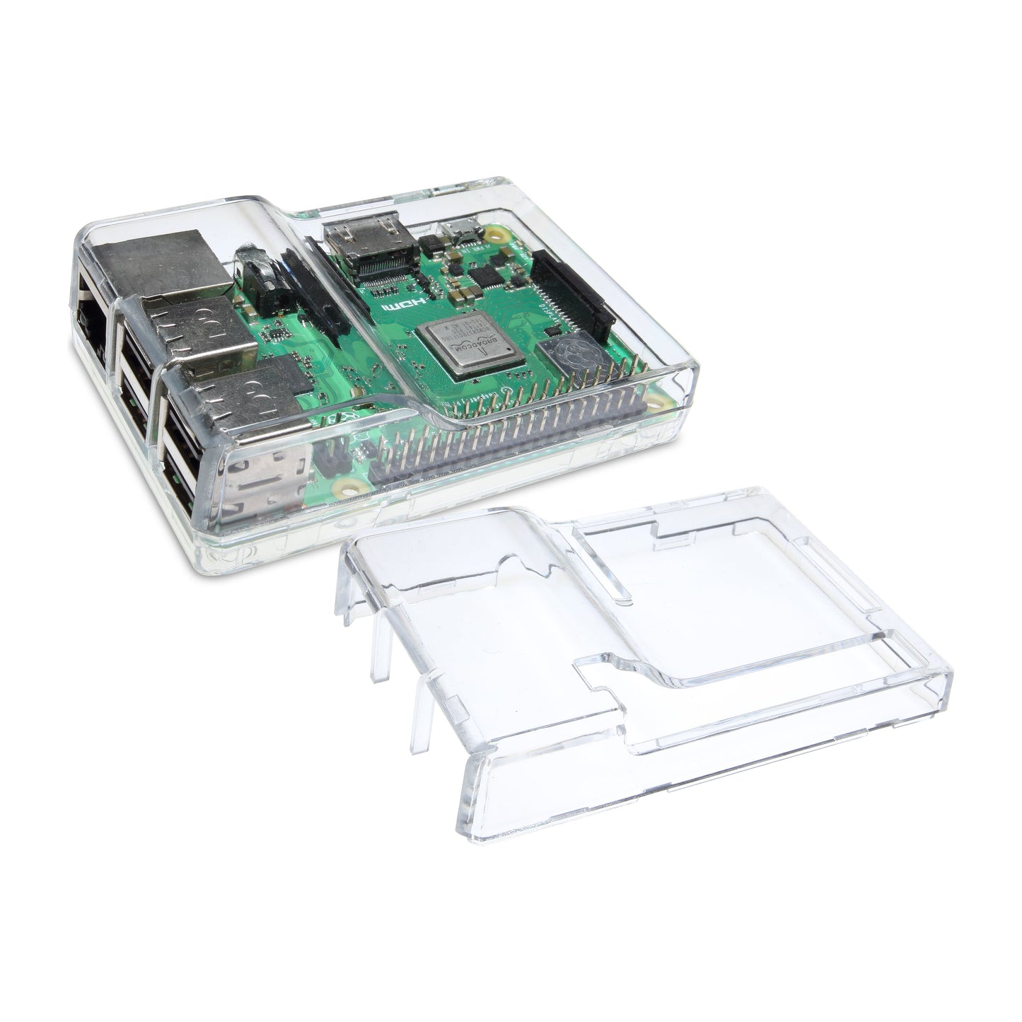 Vilros Clear Case with Dual Multi-Purpose Covers For Raspberry Pi 3/3+