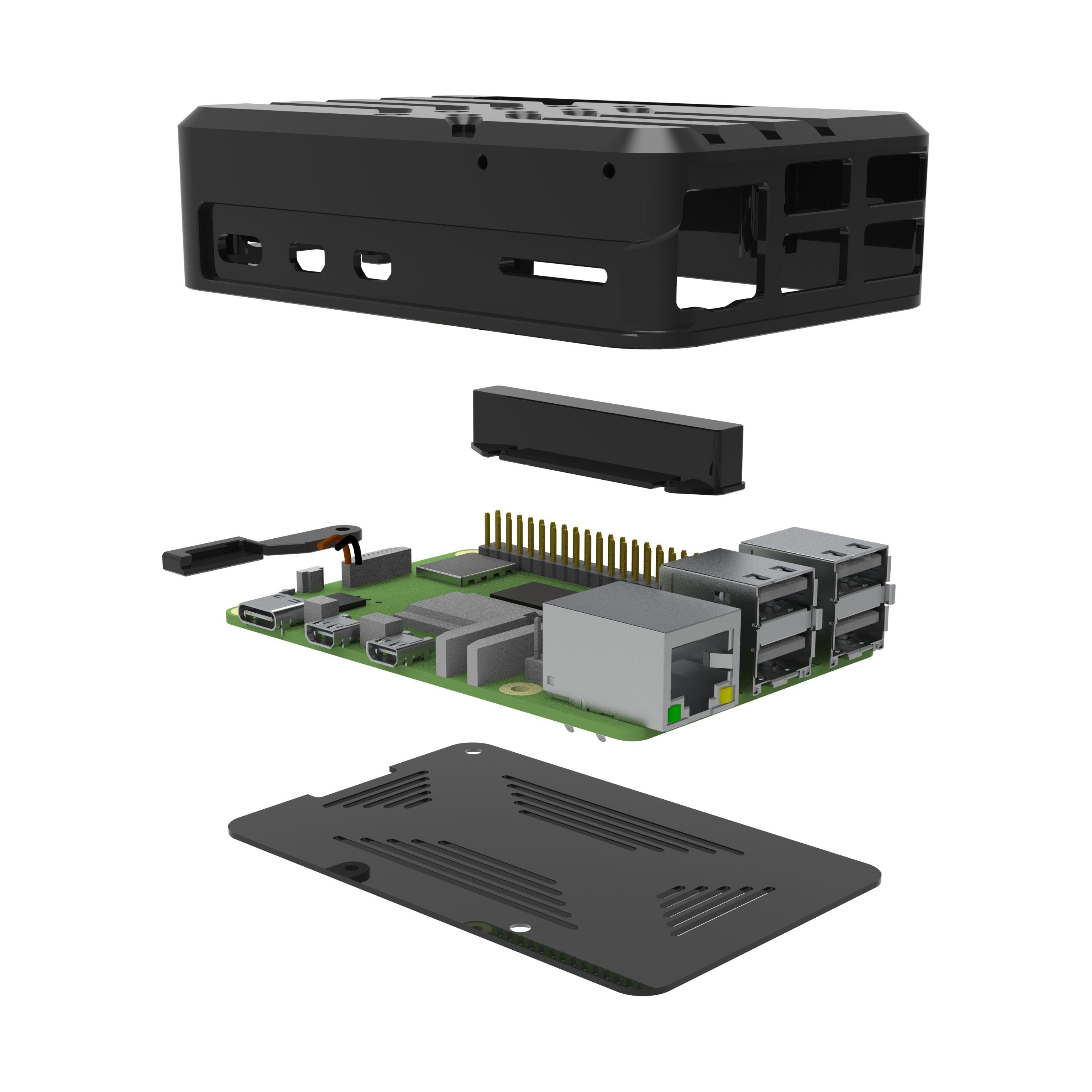 Vilros Duo Deluxe Raspberry Pi 5 Case- The Deluxe Passive and Active Cooling Case for Pi 5